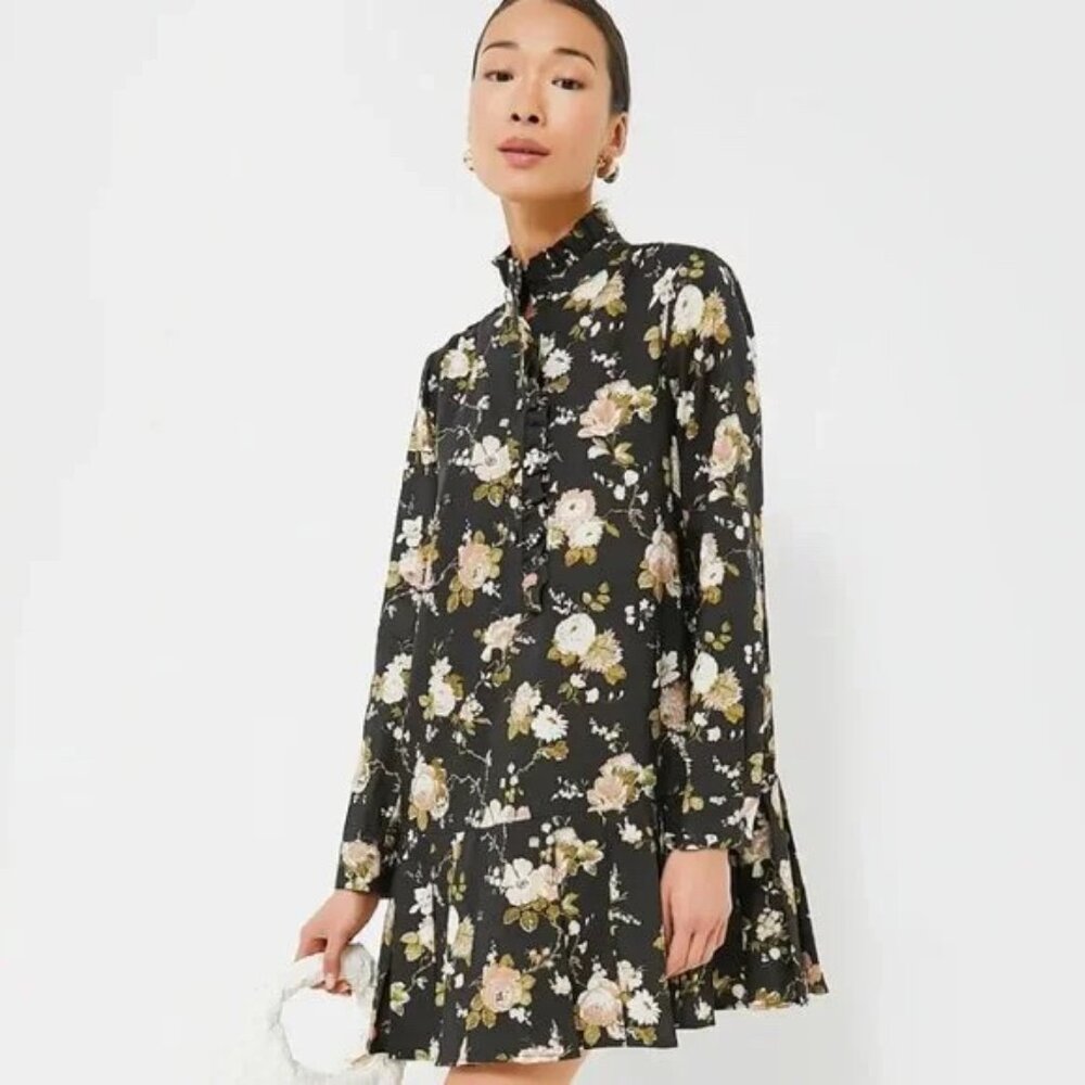 Tuckernuck Dress Floral‎ Tate Long Sleeve Midnight Garden Mini Medium